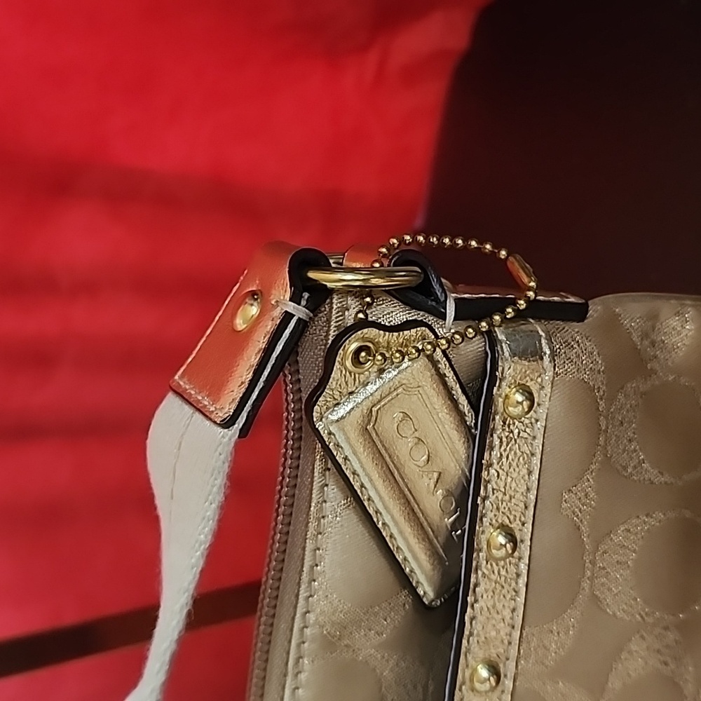 Coach 2011 Scripted Creed Glittery Lurex Crossbody Euc 🥰 - Picture 7 of 12